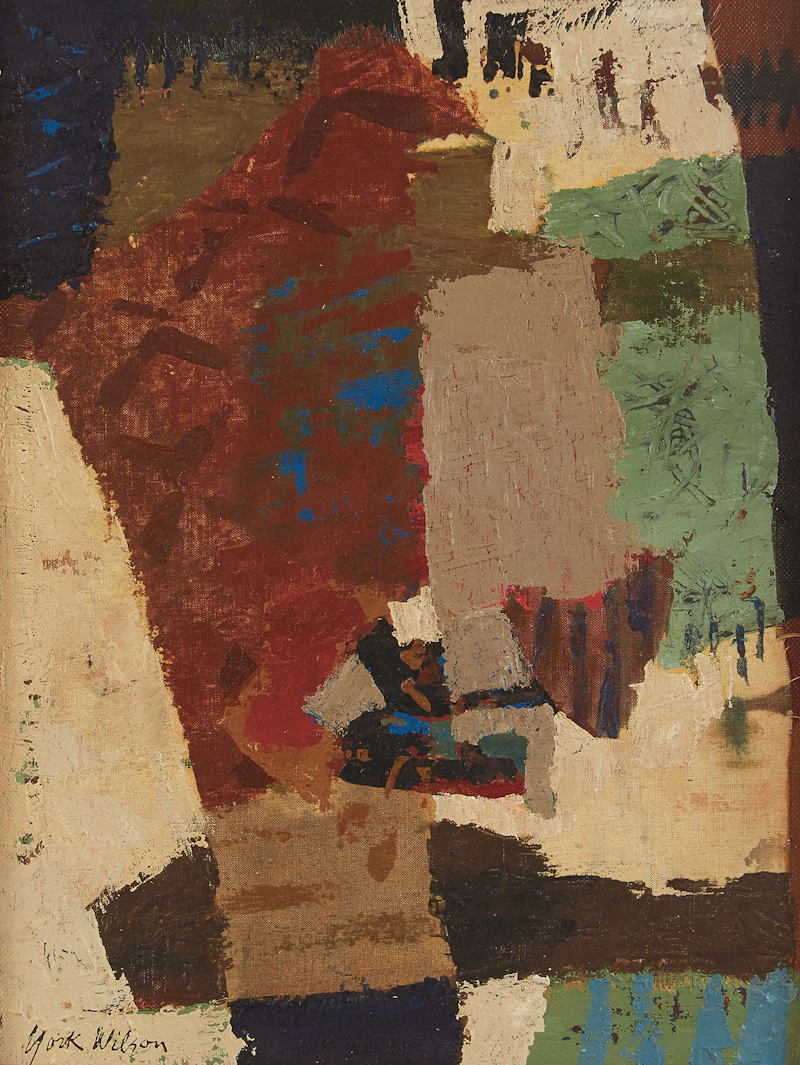 Ronald York Wilson, Bowery Wall, oil on canvas board - view 1
