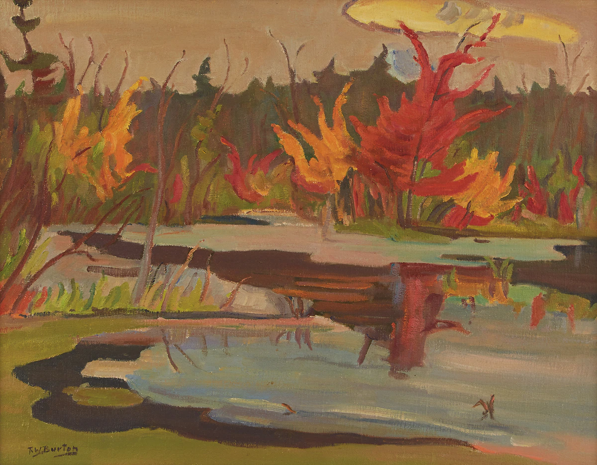Ralph Wallace Burton, Autumn, N. Gower, Smiths Falls Highway, oil on canvas, 1971