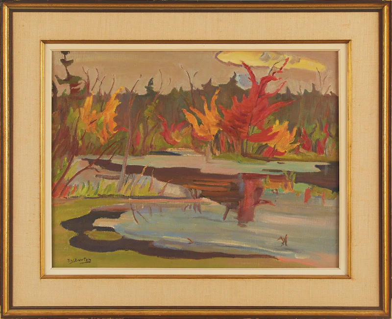 Ralph Wallace Burton, Autumn, N. Gower, Smiths Falls Highway, oil on canvas, 1971 - view 2