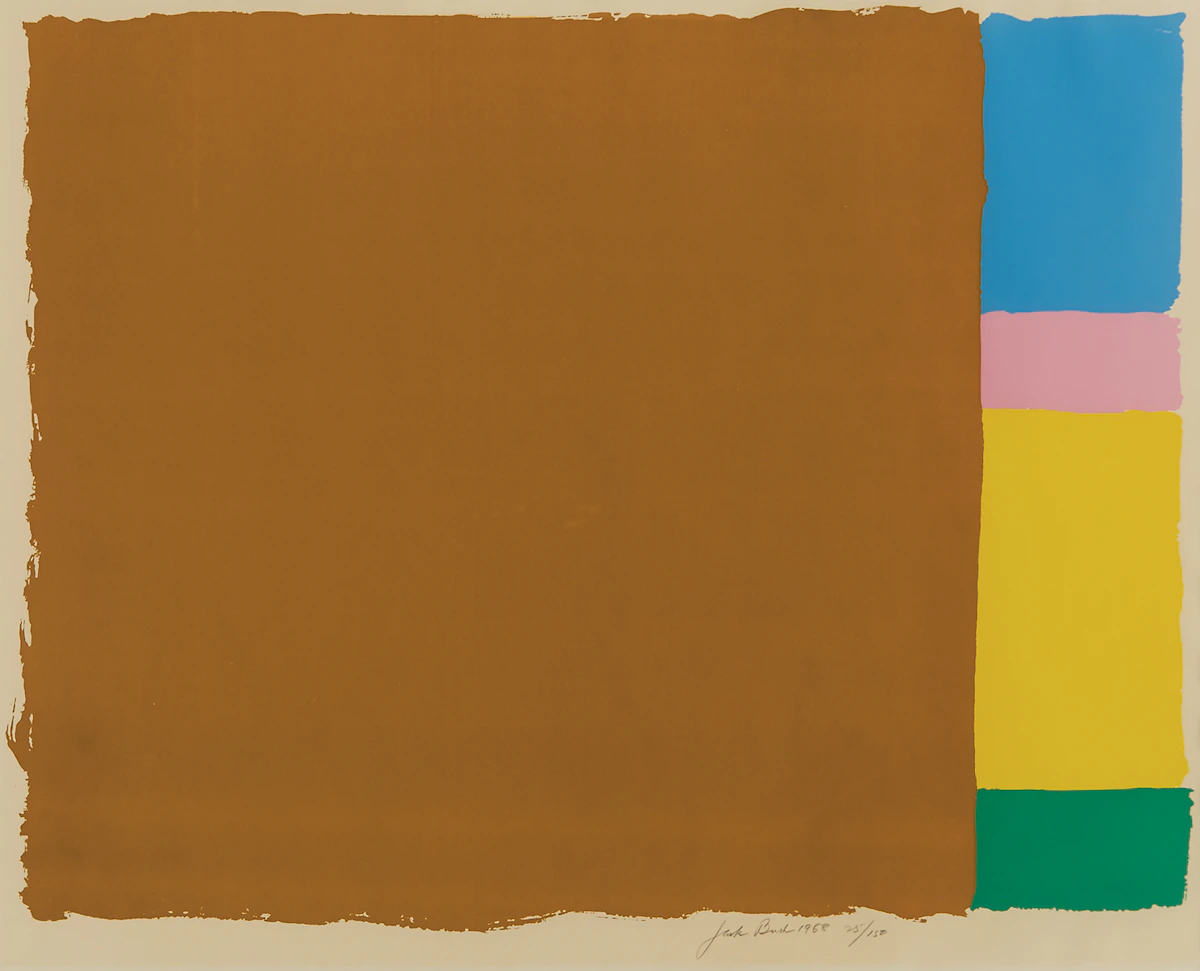 Jack Hamilton Bush, Friday Morning, colour silkscreen, 1968