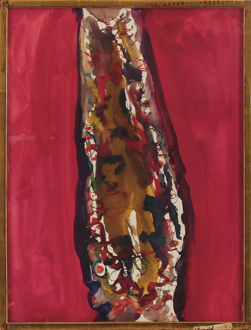 William Ronald, Untitled Abstract, watercolour, 1960 - view 2