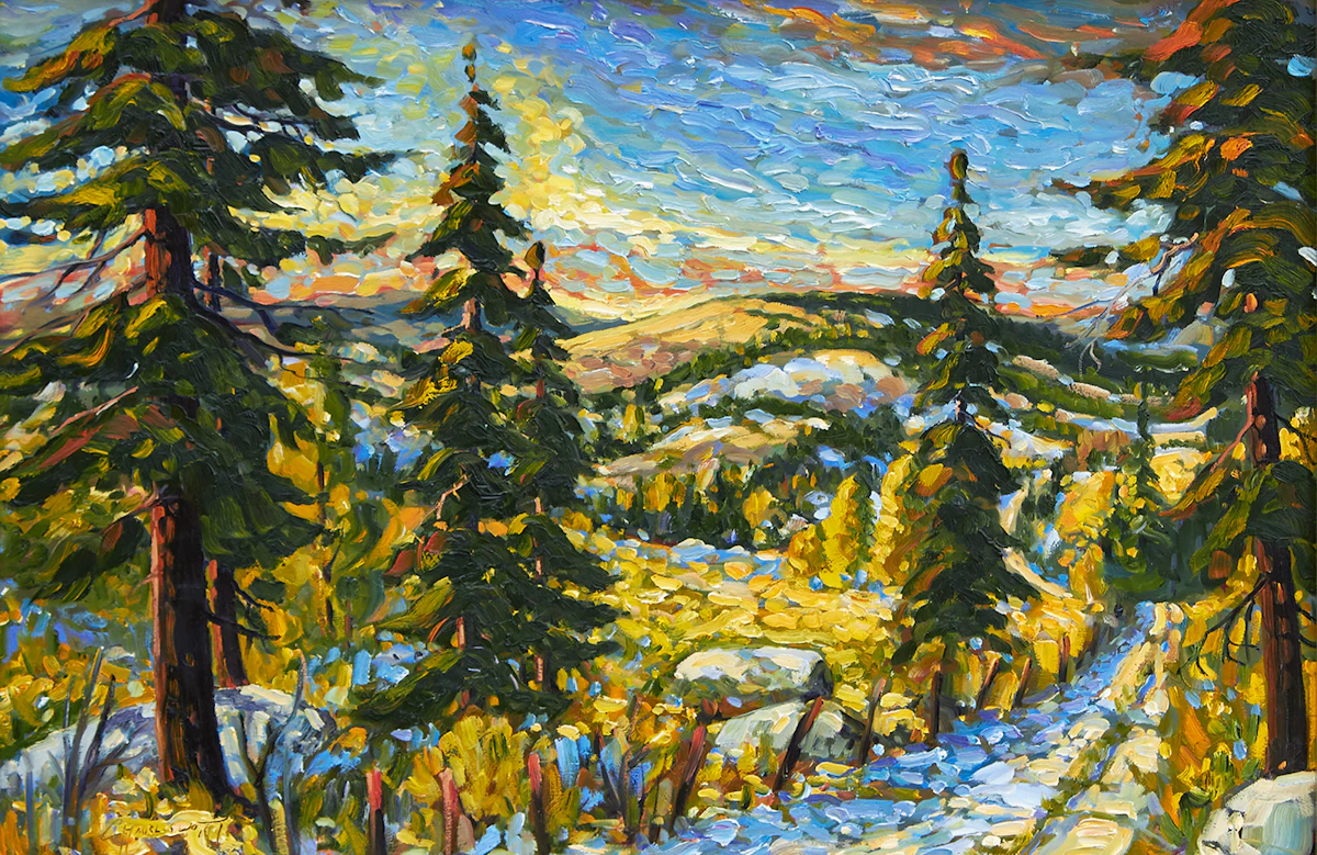 Rod Charlesworth, Similkameen Sky, oil on board