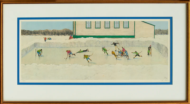 William Kurelek, Breakaway, colour lithograph - view 2