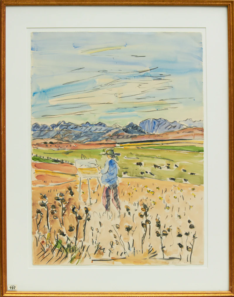 Dorothy Elsie Knowles, Becky Painting, watercolour, 1980 - view 2
