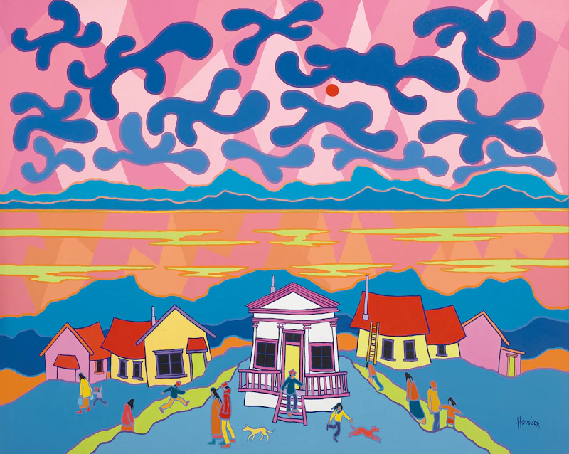Ted Harrison, The Grecian House (Dawson City)