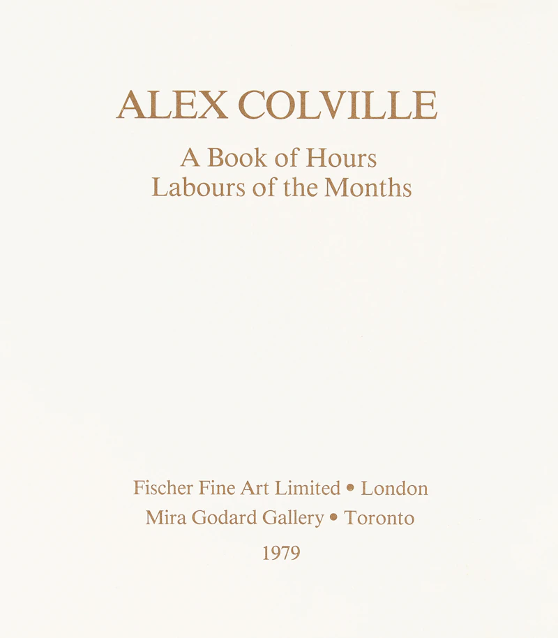 David Alexander Colville, A Book of Hours, Labours of the Months, portfolio of one colour serigraph and twelve colour photolithographs, 1979 - view 2