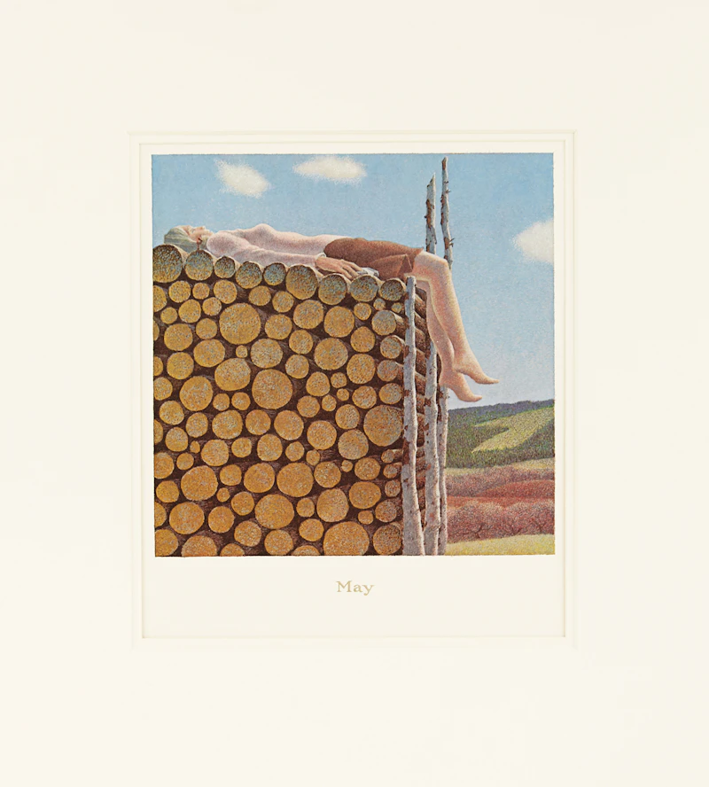 David Alexander Colville, A Book of Hours, Labours of the Months, portfolio of one colour serigraph and twelve colour photolithographs, 1979 - view 9