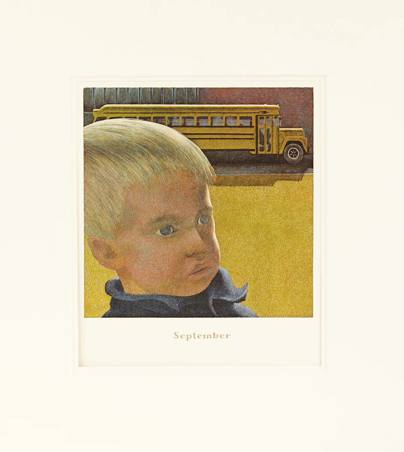 David Alexander Colville, A Book of Hours, Labours of the Months, portfolio of one colour serigraph and twelve colour photolithographs, 1979 - view 13