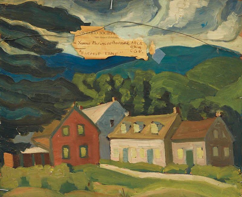 Yvonne McKague Housser, Harvest Time, oil on board - view 3