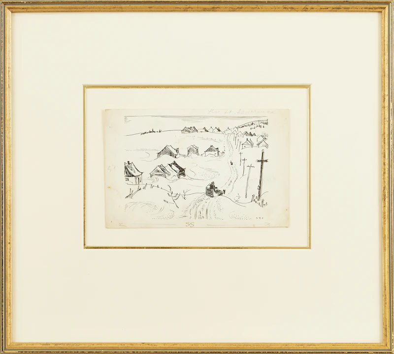 Alexander Young Jackson, Road Over Cap Tourmente (The St. Lawrence), pen and ink on card - view 3