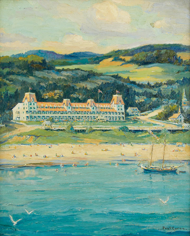 Paul Archibald Caron, Hotel Tadoussac, oil on canvas - view 1