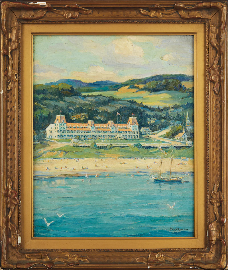 Paul Archibald Caron, Hotel Tadoussac, oil on canvas - view 2