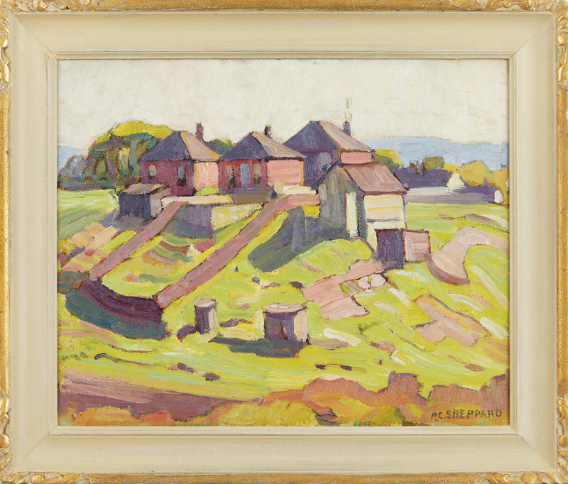 Peter Clapham Sheppard, Edge of Town, oil on board - view 2