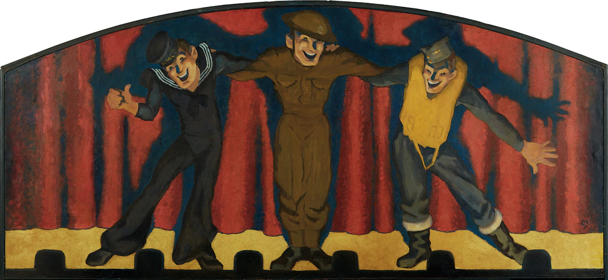 Edwin Headley Holgate, The Three Forces, oil on canvas laid down on board
