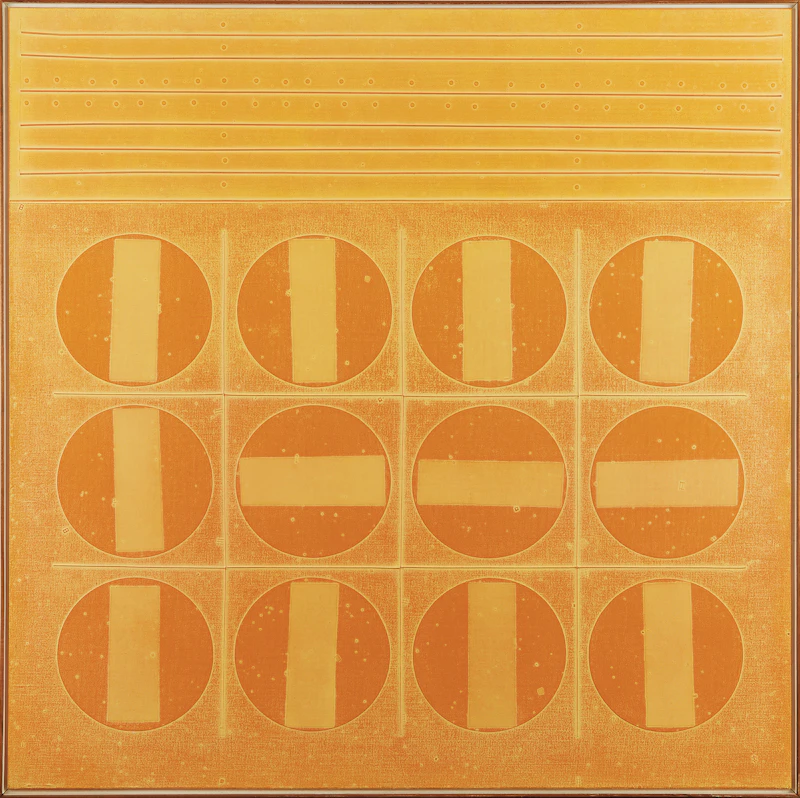 Jacques Godefroy de Tonnancour, Sorbet aux douze oranges, mixed media on board, 1969 - view 2