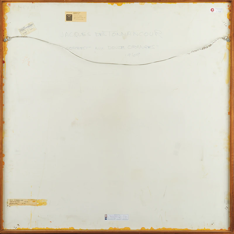 Jacques Godefroy de Tonnancour, Sorbet aux douze oranges, mixed media on board, 1969 - view 3