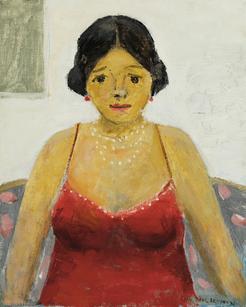 Jean Paul Lemieux, Dame au collier de perles