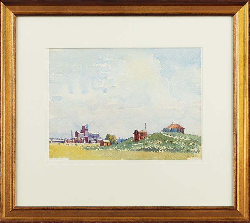 Henry George Glyde, Near Vegreville, watercolour, 1938 - view 2