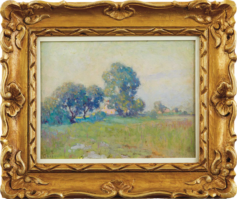 William Henry Clapp, Misty Summer Morning, St. Eustache, oil on board, 1914 - view 2