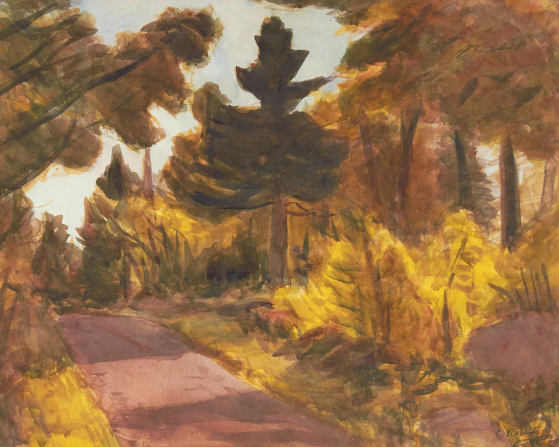 William Goodridge Roberts, Country Road, watercolour, 1945 - view 1