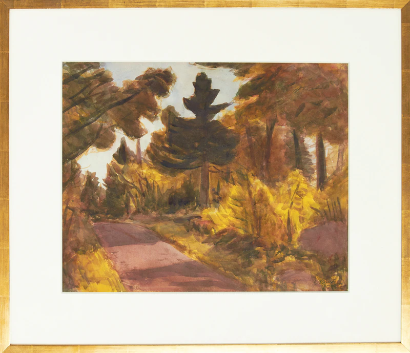 William Goodridge Roberts, Country Road, watercolour, 1945 - view 2