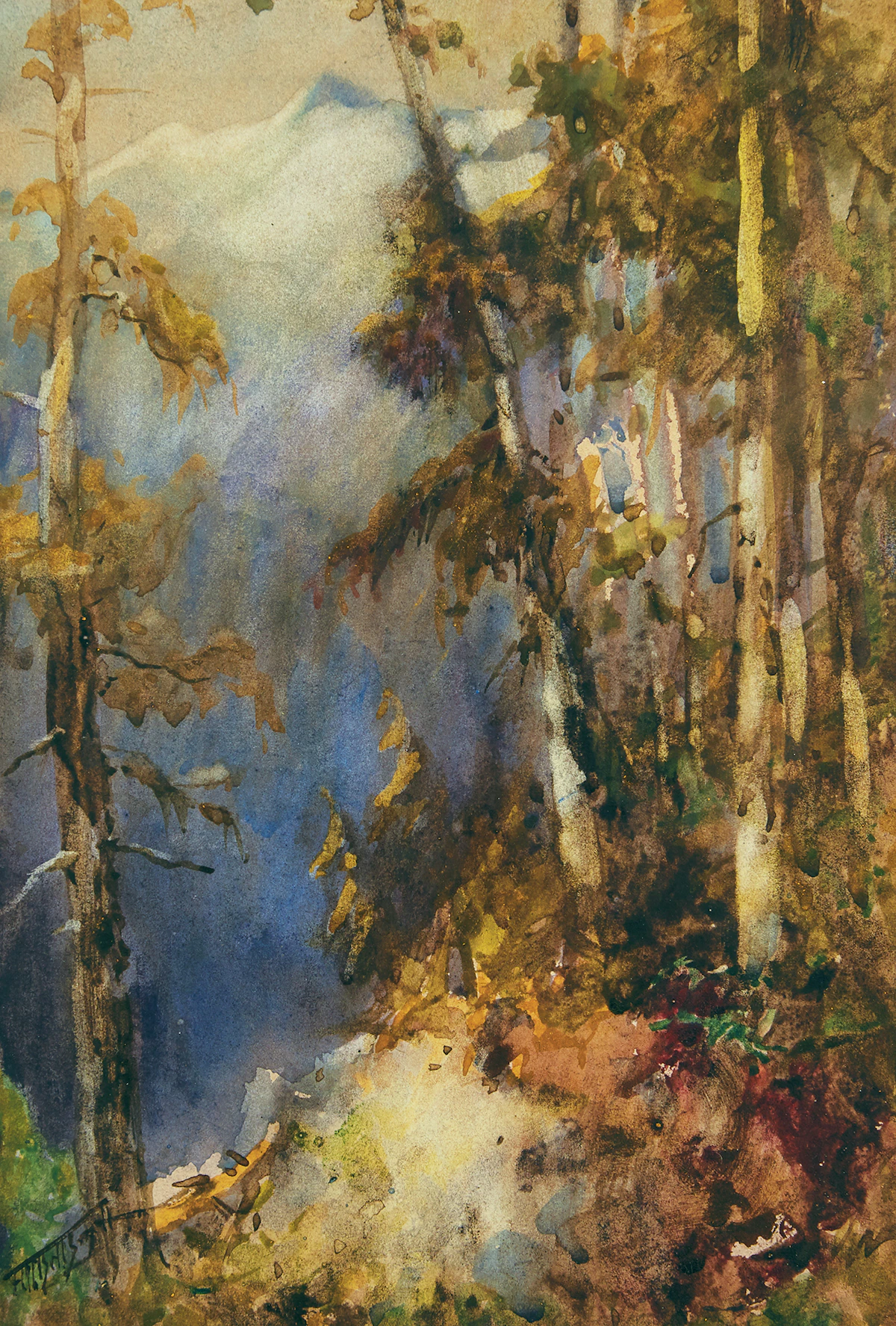 Frederic Marlett Bell-Smith, In the Selkirks, BC, watercolour