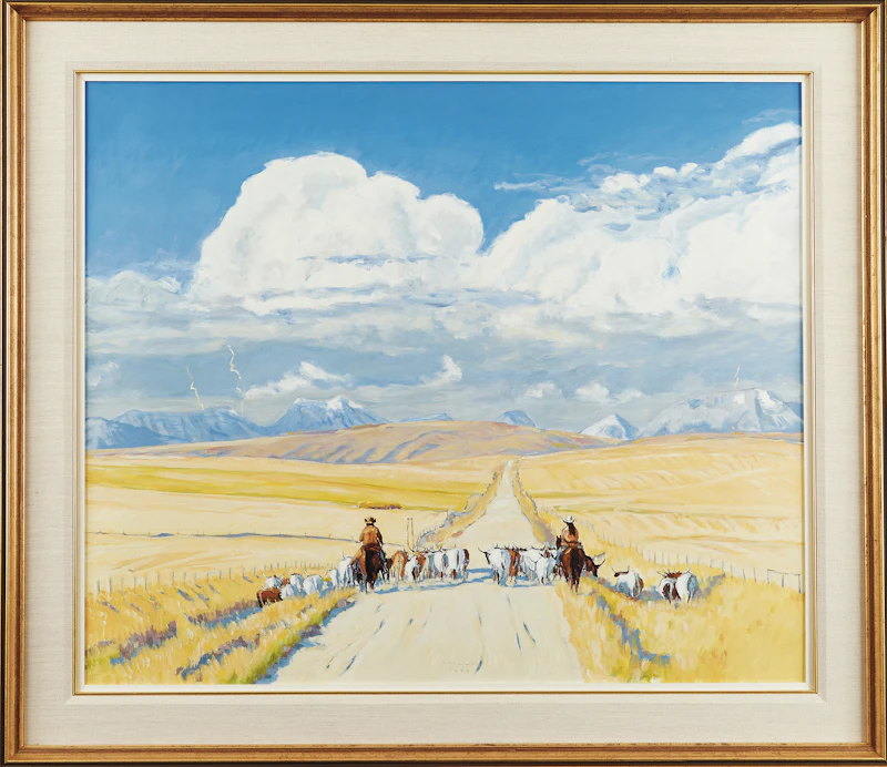 Robert Francis Michael McInnis, Herding the Cattle, oil on canvas, 1997 - view 2
