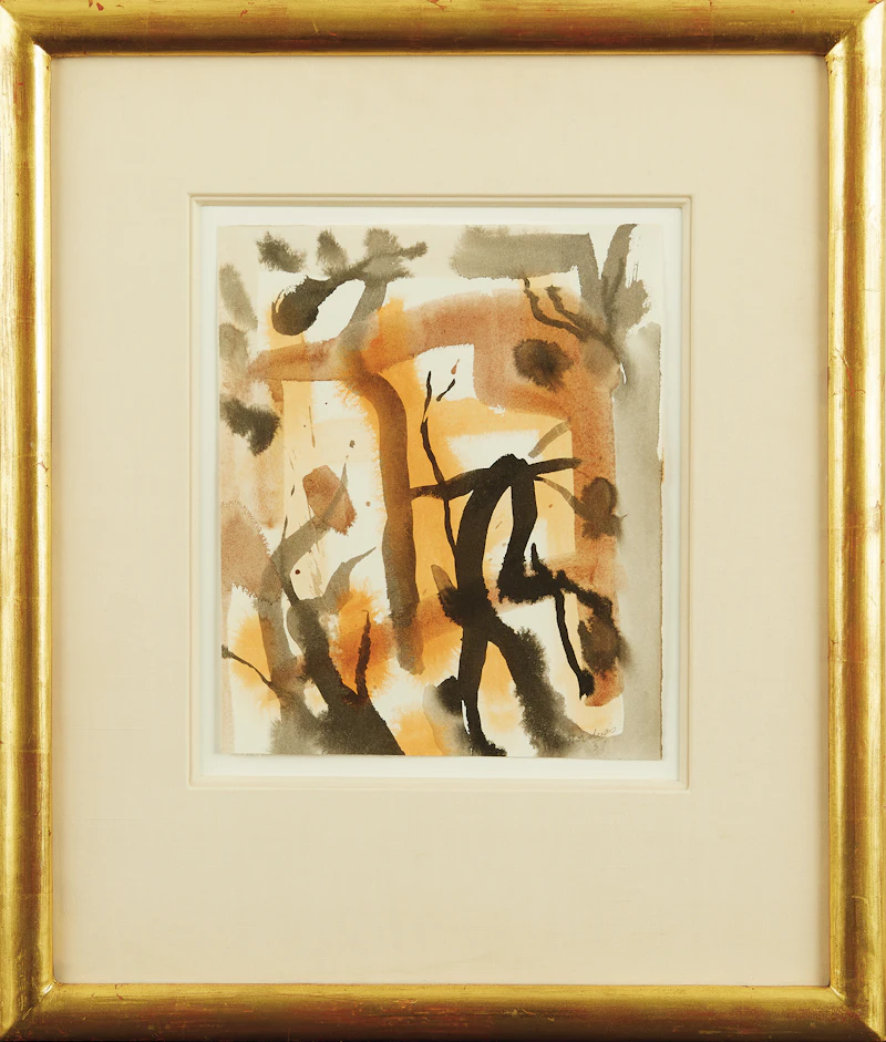 Paul-Émile Borduas, Abstract Composition, watercolour, 1951 - view 2