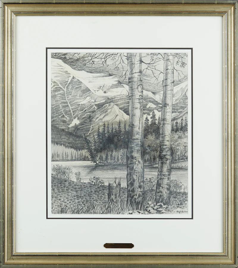 Edward John Hughes, Robson River, graphite, 1955 - view 2