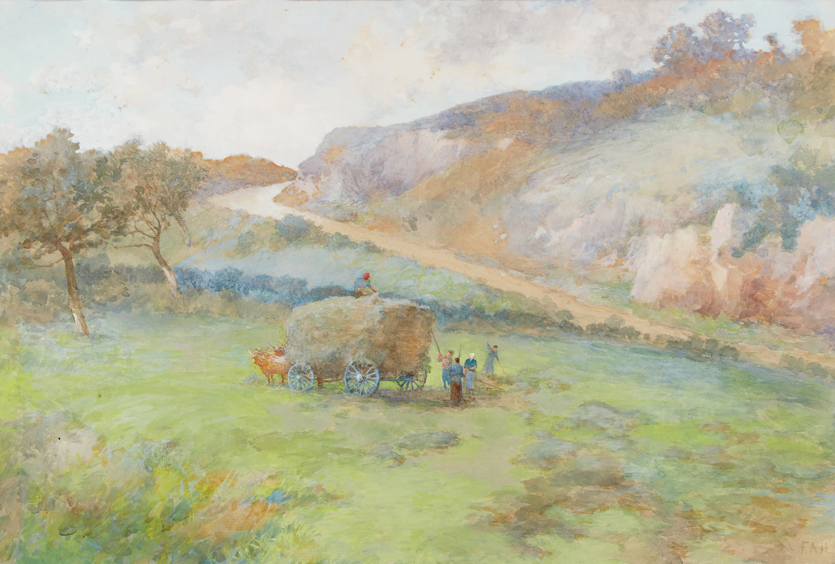Frances Anne Hopkins, Filling the Wagon, watercolour