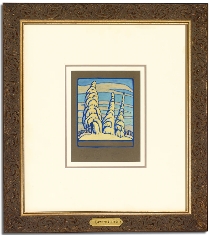 Lawren Stewart Harris, Snow-Covered Trees, gouache - view 2