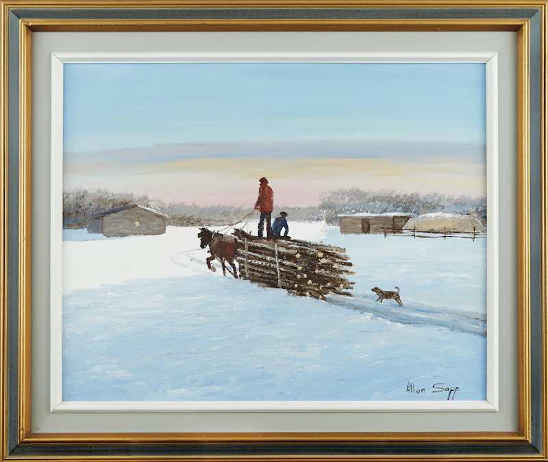Allen Sapp, Happy to Come Home, acrylic on canvas - view 2