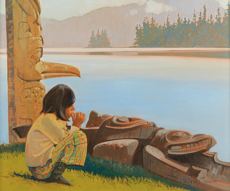 Robert Genn, Deirdre Watching, oil on canvas - view 1