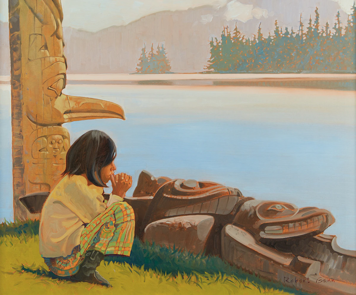 Robert Genn, Deirdre Watching, oil on canvas