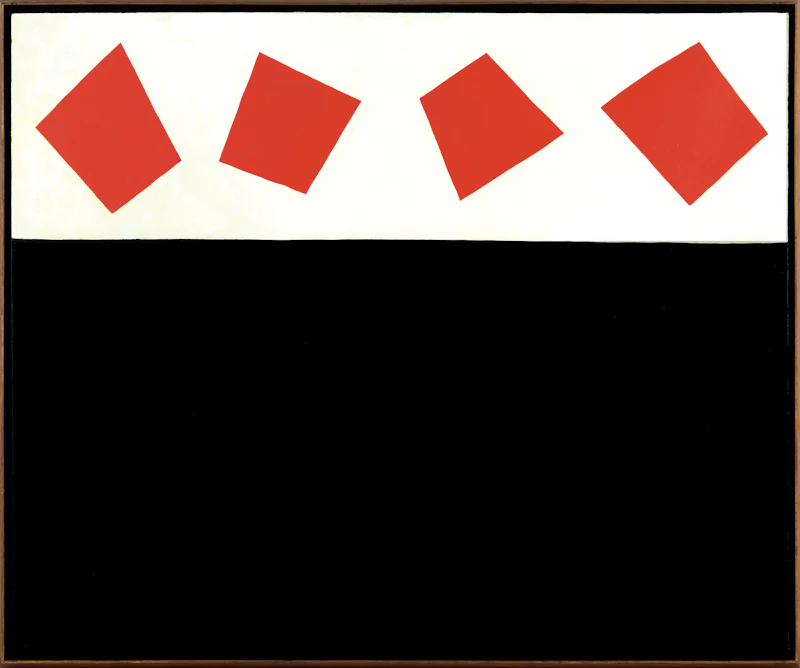 Christian Marcel Barbeau, Le rouge et le noir, oil on canvas, 1963 - view 2