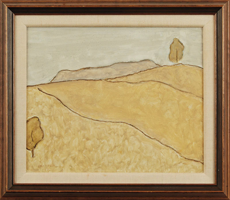 Barker Fairley, Two Trees, oil on board, 1975 - view 2