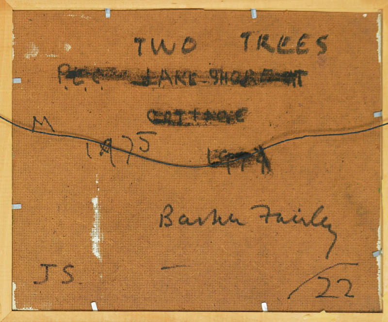 Barker Fairley, Two Trees, oil on board, 1975 - view 3
