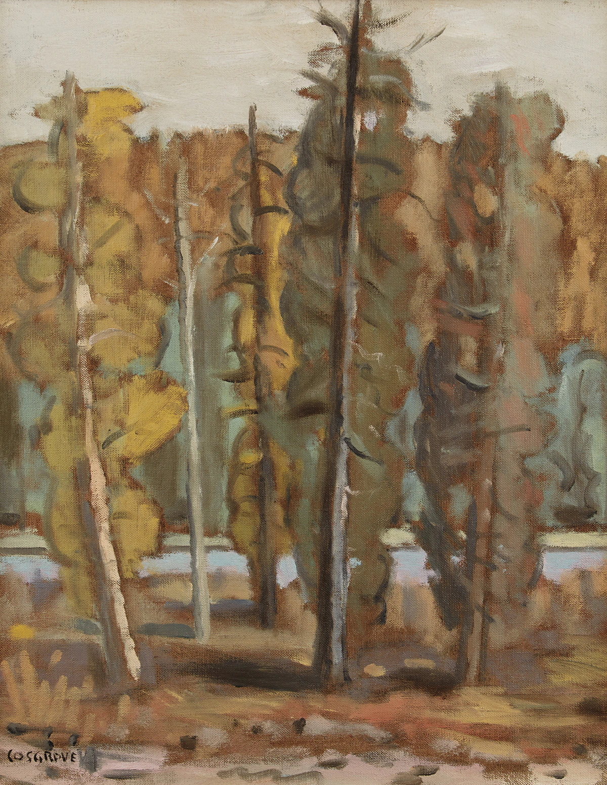 Stanley Morel Cosgrove, Forest Landscape, oil on canvas