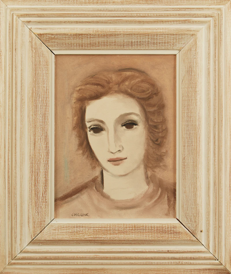 Stanley Morel Cosgrove, Portrait of a Young Girl, oil on canvas board - view 2