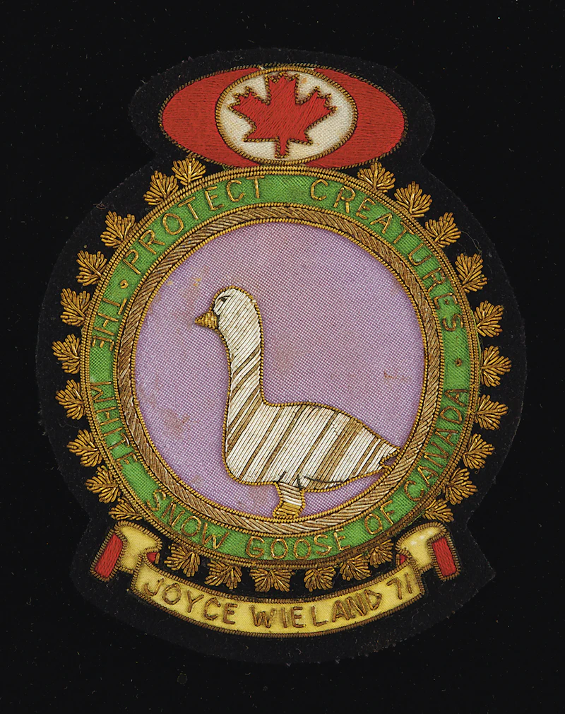 Joyce Wieland, White Snow Goose of Canada Crest