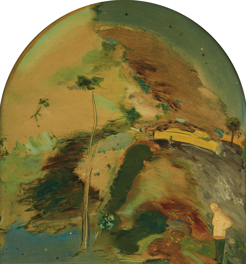 Landscape with Self Portrait by Tony Urquhart