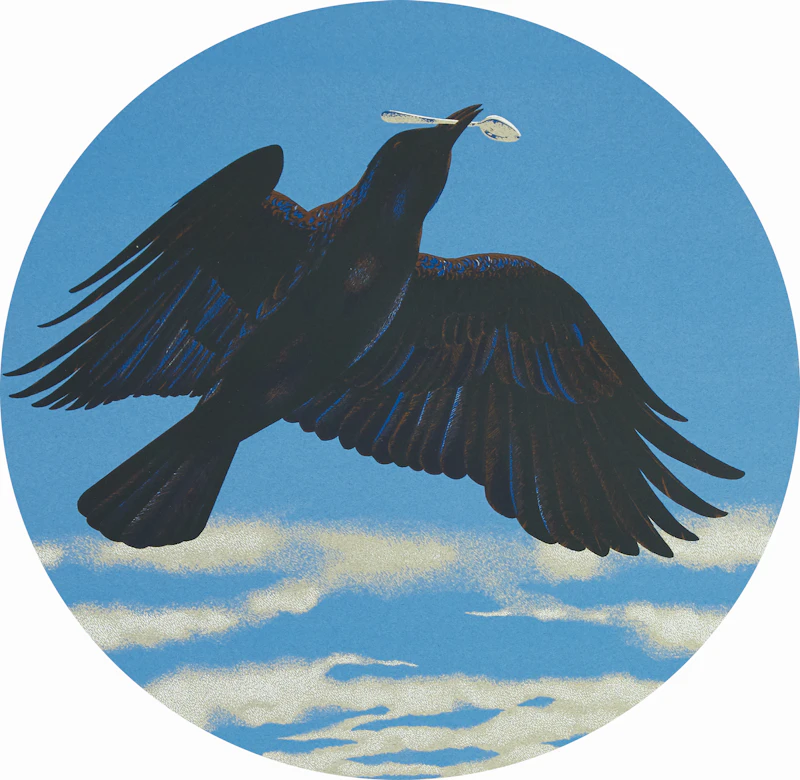 Crow With A Silver Spoon by David Alexander Colville