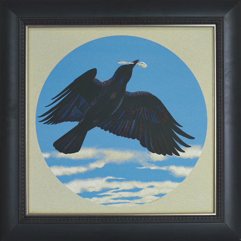 David Alexander Colville, Crow With A Silver Spoon, colour serigraph, 1972 - view 2
