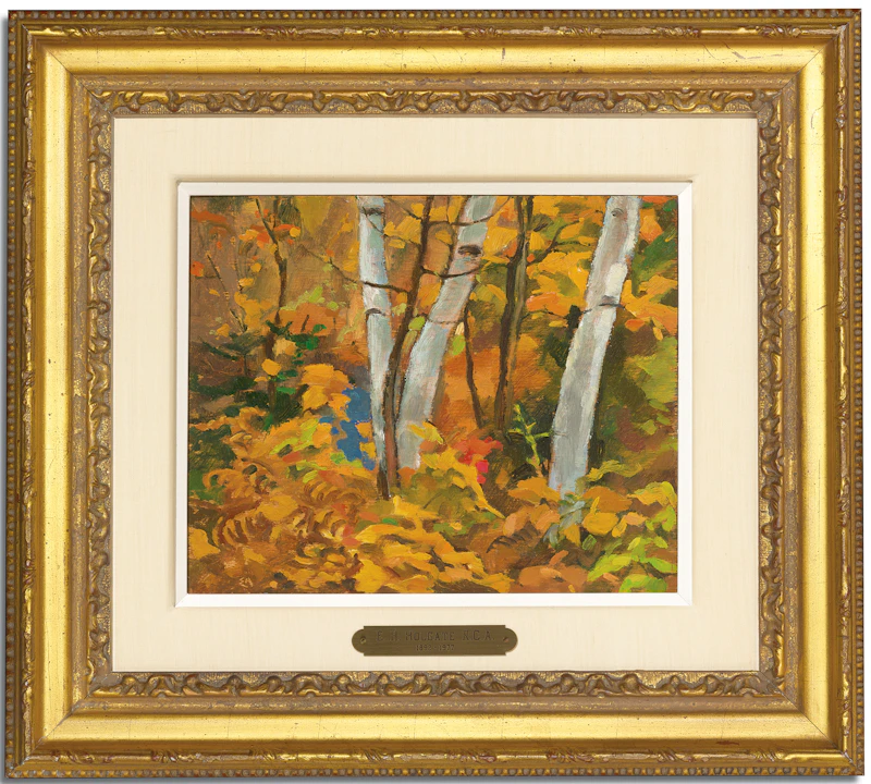 Edwin Headley Holgate, Autumn Tangle, Morin Heights, oil on board, 1963 - view 2