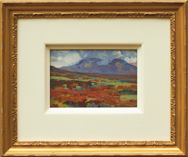 Clarence Alphonse Gagnon, Dover Mountains, Norway, oil on board - view 2