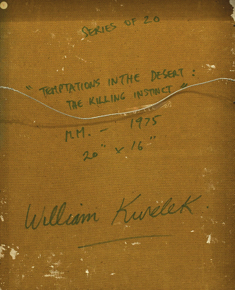 William Kurelek, The Killing Instinct (Temptations in the Desert Series), mixed media on board - view 3