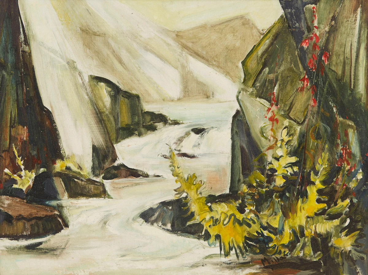 Alexander Samuel Millar, River in the Valley, oil on board