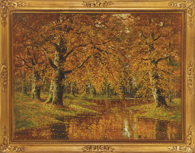 G. Hallyer, Autumn Landscape, oil on canvas - view 2