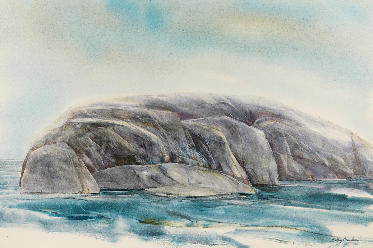 Geoffrey David Armstrong, The Rocks Talk of a Beginning, 1995, acrylic on canvas
