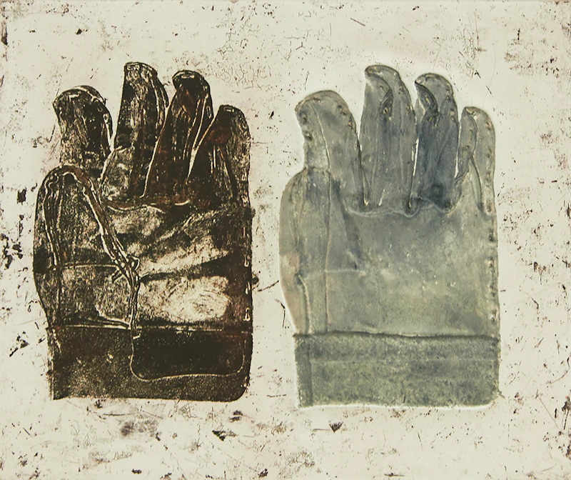 Betty Roodish Goodwin, Gloves (V0), soft ground etching, 1971 - view 1